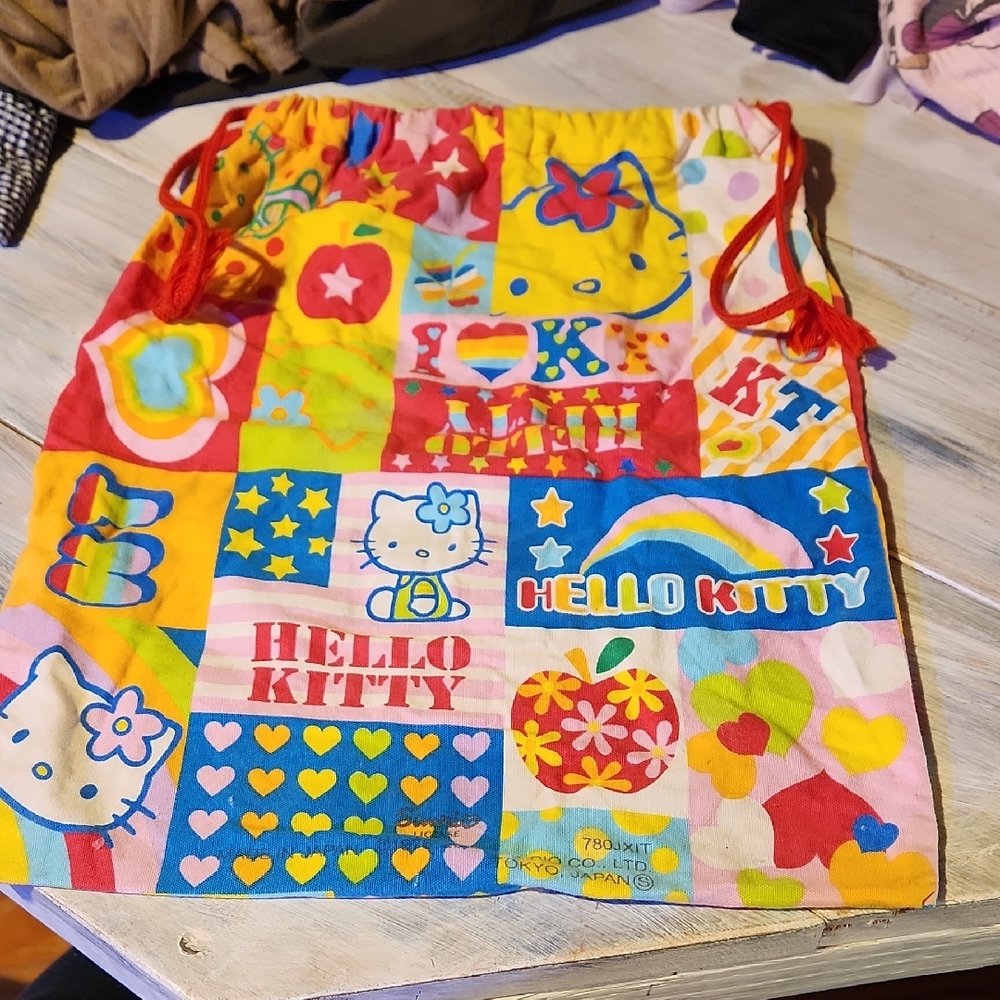 Vintage !!! Sanrio Multicolor Hello Kitty Patchwo… - image 1